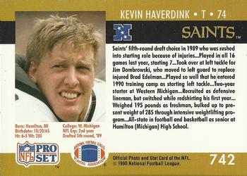 1990 Pro Set #742 Kevin Haverdink Back