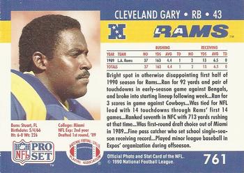 1990 Pro Set #761 Cleveland Gary Back