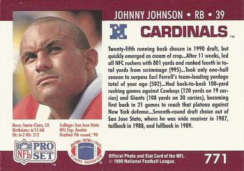 1990 Pro Set #771 Johnny Johnson Back