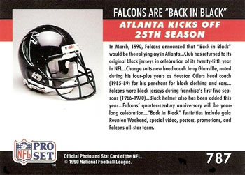 1990 Pro Set #787 Falcons are 