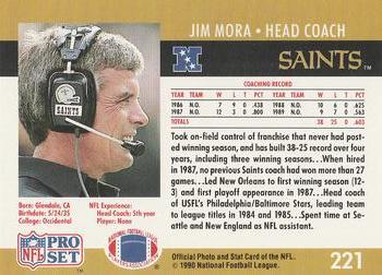 1990 Pro Set #221 Jim Mora Back