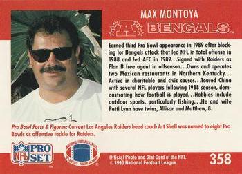 1990 Pro Set #358 Max Montoya Back