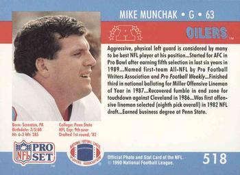 1990 Pro Set #518 Mike Munchak Back