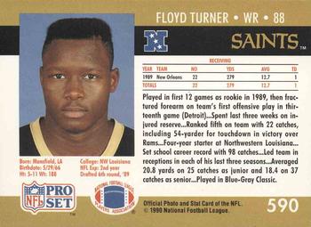 1990 Pro Set #590 Floyd Turner Back