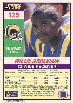 1990 Score #125 Willie Anderson Back