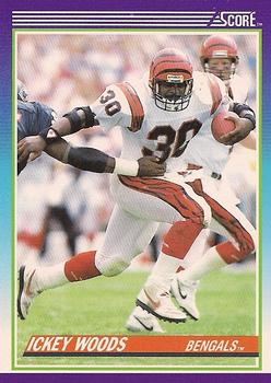 1990 Score #130 Ickey Woods Front
