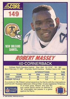 1990 Score #149 Robert Massey Back