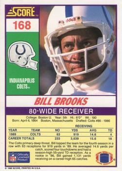 1990 Score #168 Bill Brooks Back
