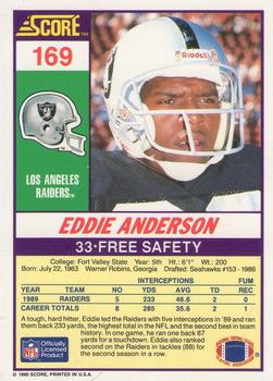 1990 Score #169 Eddie Anderson Back