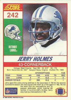 1990 Score #242 Jerry Holmes Back