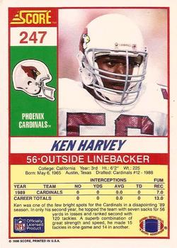 1990 Score #247 Ken Harvey Back
