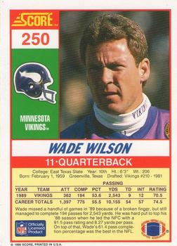 1990 Score #250 Wade Wilson Back