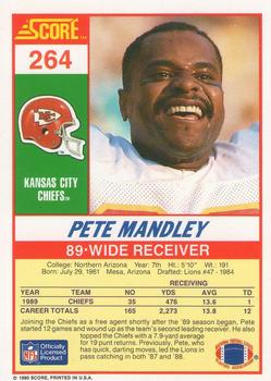 1990 Score #264 Pete Mandley Back