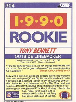 1990 Score #304 Tony Bennett Back