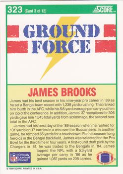 1990 Score #323 James Brooks Back