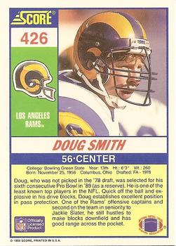 1990 Score #426 Doug Smith Back