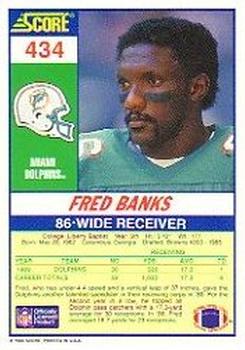 1990 Score #434 Fred Banks Back