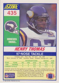 1990 Score #435 Henry Thomas Back