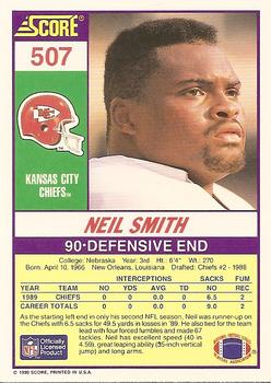 1990 Score #507 Neil Smith Back