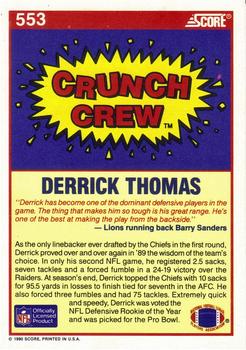 1990 Score #553 Derrick Thomas Back