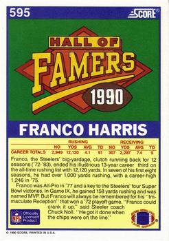 1990 Score #595 Franco Harris Back