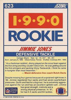 1990 Score #623 Jimmie Jones Back