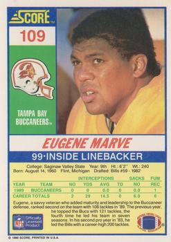 1990 Score #109 Eugene Marve Back