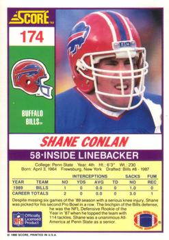 1990 Score #174 Shane Conlan Back