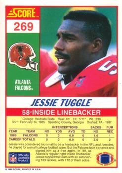 1990 Score #269 Jessie Tuggle Back