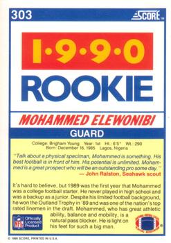 1990 Score #303 Mohammed Elewonibi Back