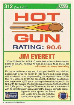 1990 Score #312 Jim Everett Back