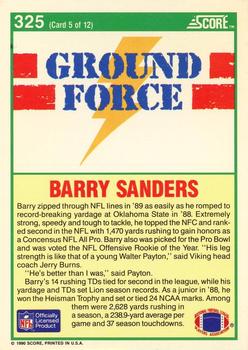 1990 Score #325 Barry Sanders Back