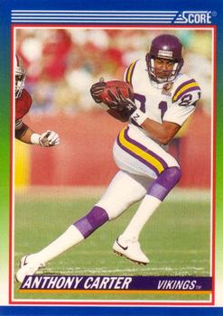 1990 Score #345 Anthony Carter Front
