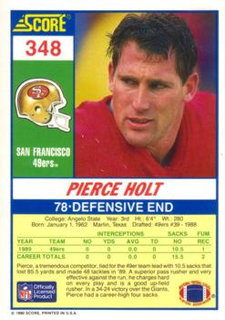 1990 Score #348 Pierce Holt Back