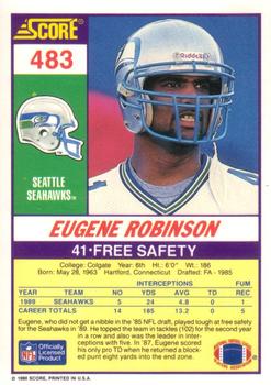 1990 Score #483 Eugene Robinson Back