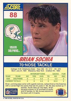 1990 Score #88 Brian Sochia Back