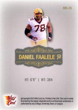 2022 Wild Card Matte - Silver #MB-25 Daniel Faalele Back