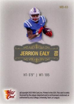 2022 Wild Card Matte - Silver #MB-63 Jerrion Ealy Back