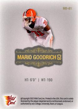 2022 Wild Card Matte - Silver #MB-81 Mario Goodrich Back