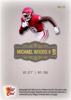 2022 Wild Card Matte - Silver #MB-85 Michael Woods II Back