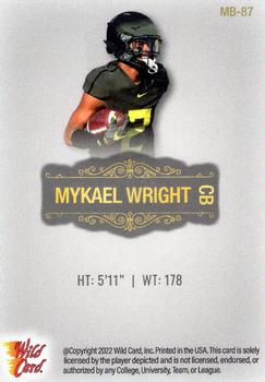 2022 Wild Card Matte - Silver #MB-87 Mykael Wright Back