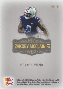 2022 Wild Card Matte - Silver #MB-130 Zakoby McClain Back