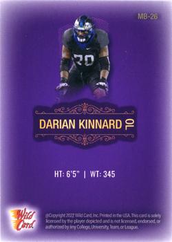 2022 Wild Card Matte - Purple #MB-26 Darian Kinnard Back
