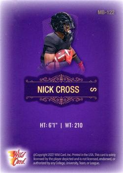 2022 Wild Card Matte - Purple #MB-122 Nick Cross Back