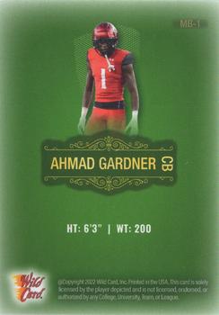 2022 Wild Card Matte - Green #MB-1 Ahmad Gardner Back