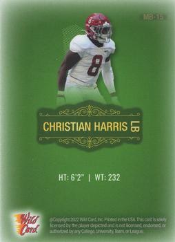 2022 Wild Card Matte - Green #MB-15 Christian Harris Back