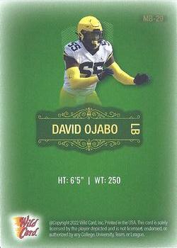 2022 Wild Card Matte - Green #MB-29 David Ojabo Back