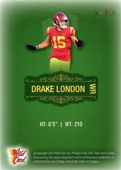 2022 Wild Card Matte - Green #MB-39 Drake London Back