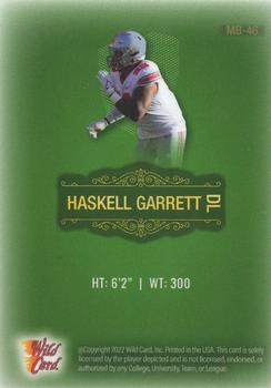 2022 Wild Card Matte - Green #MB-46 Haskell Garrett Back