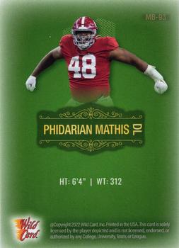 2022 Wild Card Matte - Green #MB-93 Phidarian Mathis Back